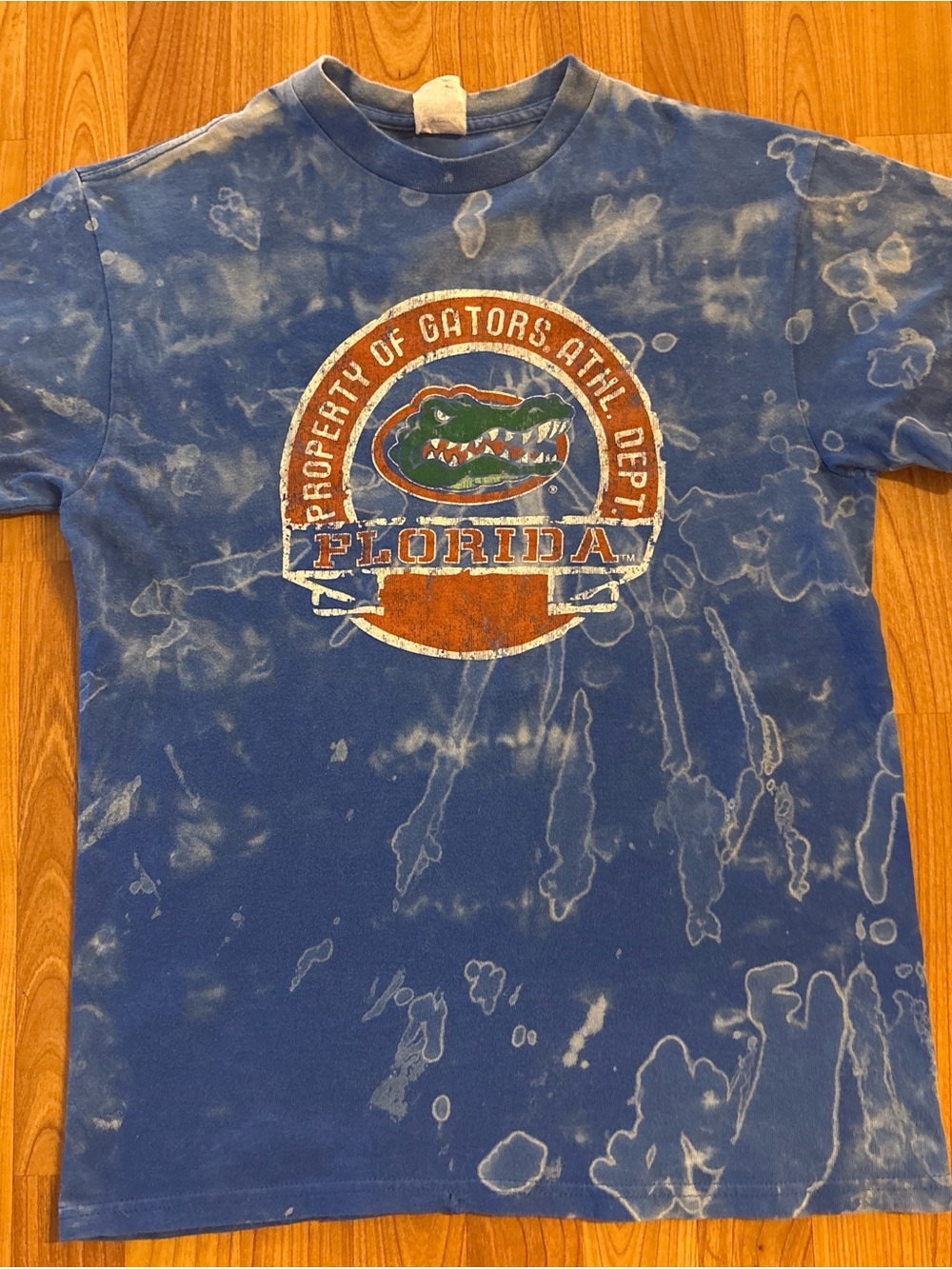 Delta Blue Tie-Dye Florida Gators Logo Tee